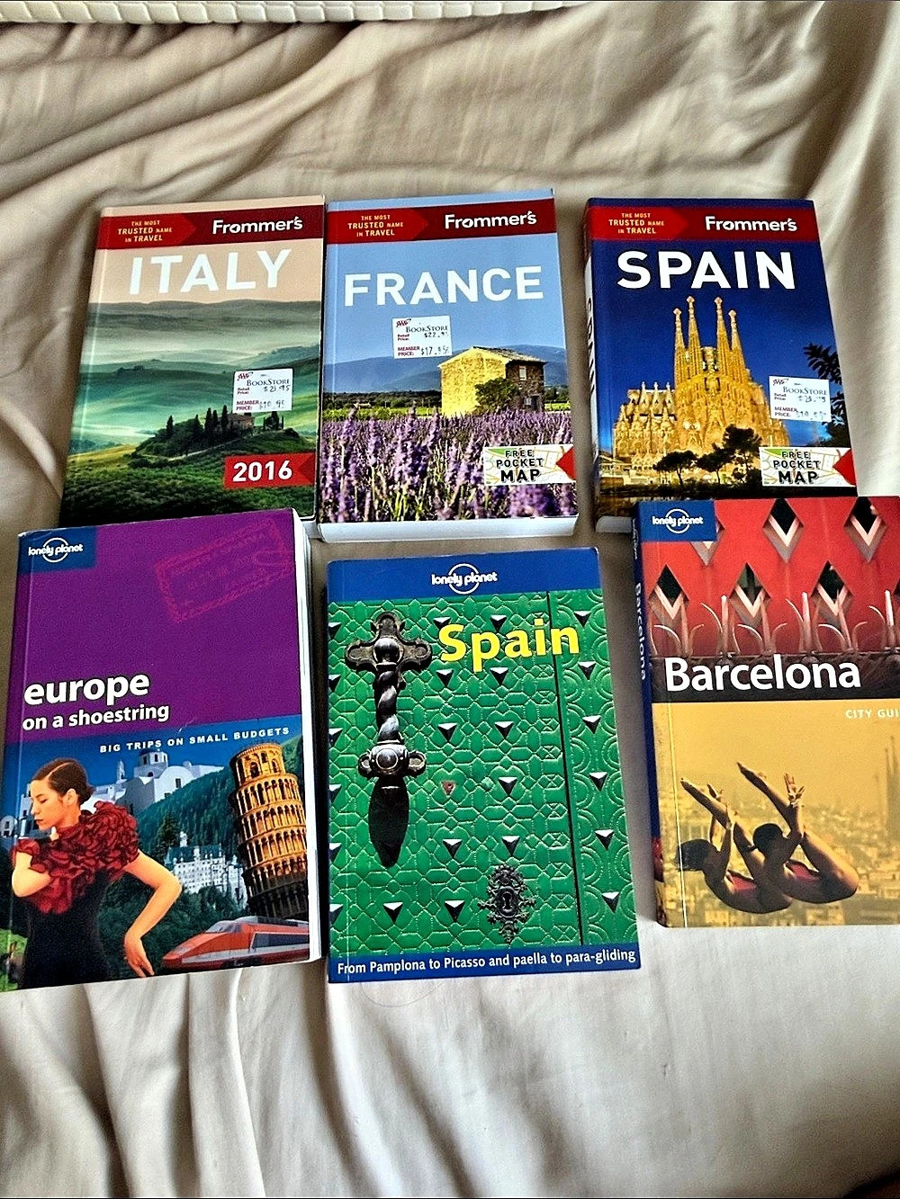 Frommer's Travel Guidebooks Lot Italy - France Spain Europe Barcelona - like new